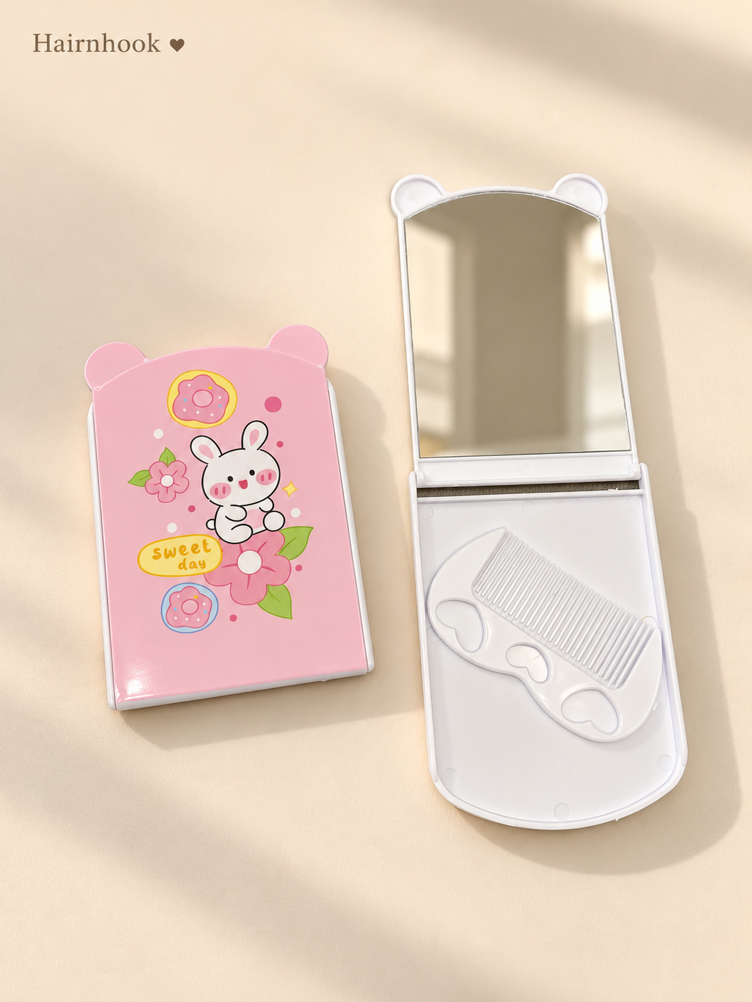Korean mirror with comb (pack of 12)
