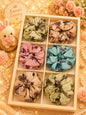 Korean box scrunchie (pack of 12)random mix design