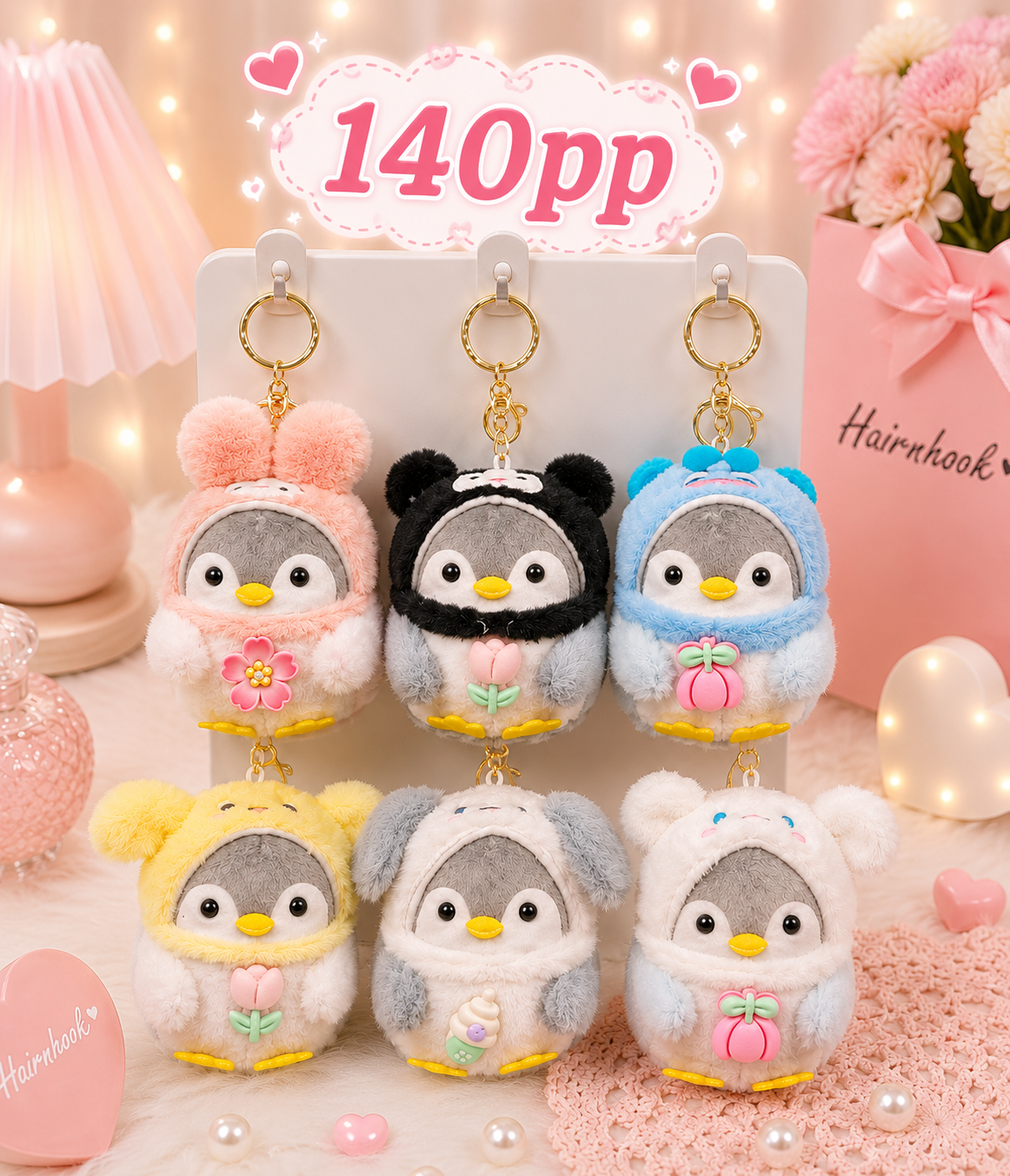 Plushies soft toy keychain ( pack of 6)