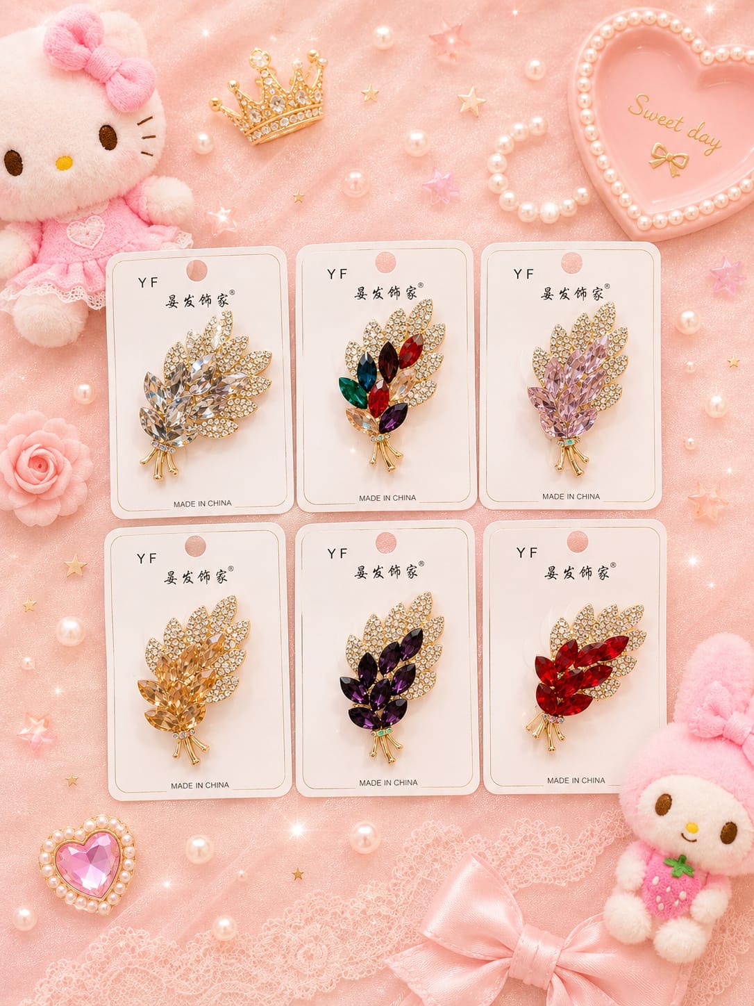 Fancy premium saree pin (pack of 6)
