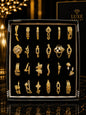 Premium Gold-Plated Adjustable Ring Set – 24 Luxury Statement Designs | Korean Fashion Jewelry Collection(pack of 24)
