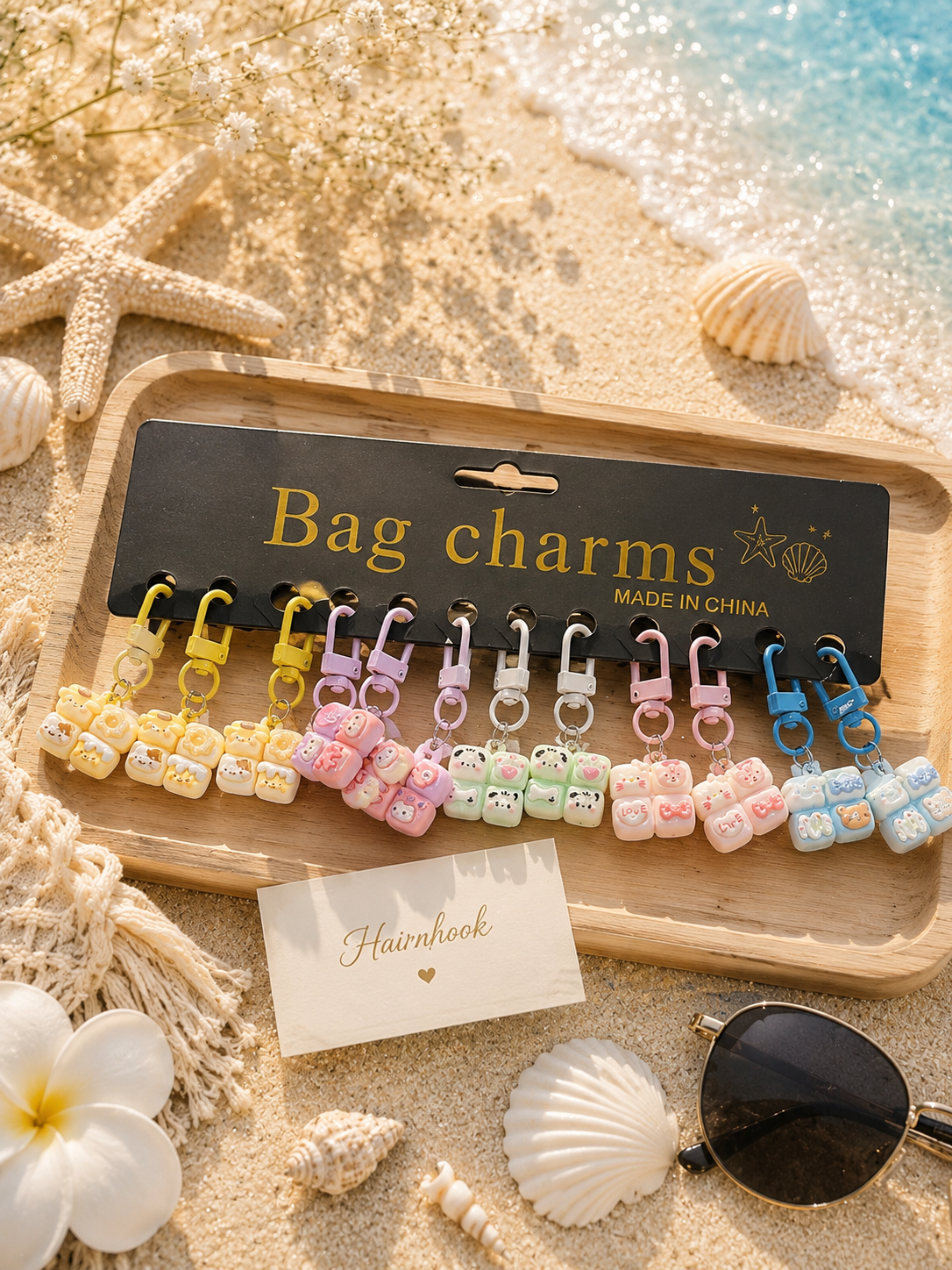 Cute and trending bag charms (pack of 12)