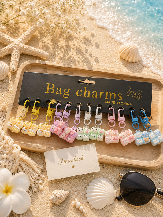 Cute and trending bag charms (pack of 12)