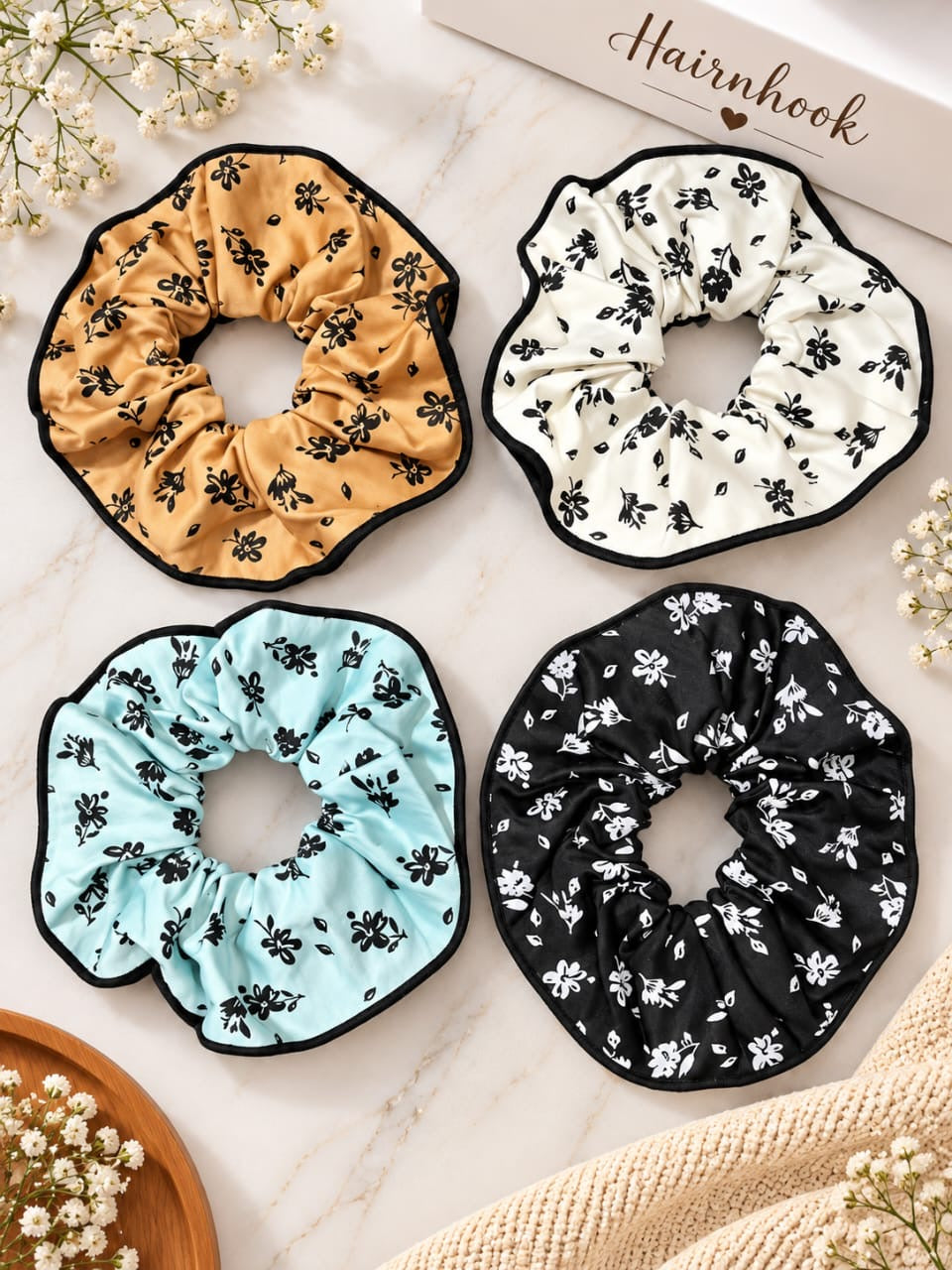 Korean premium scrunchie (pack of 12)