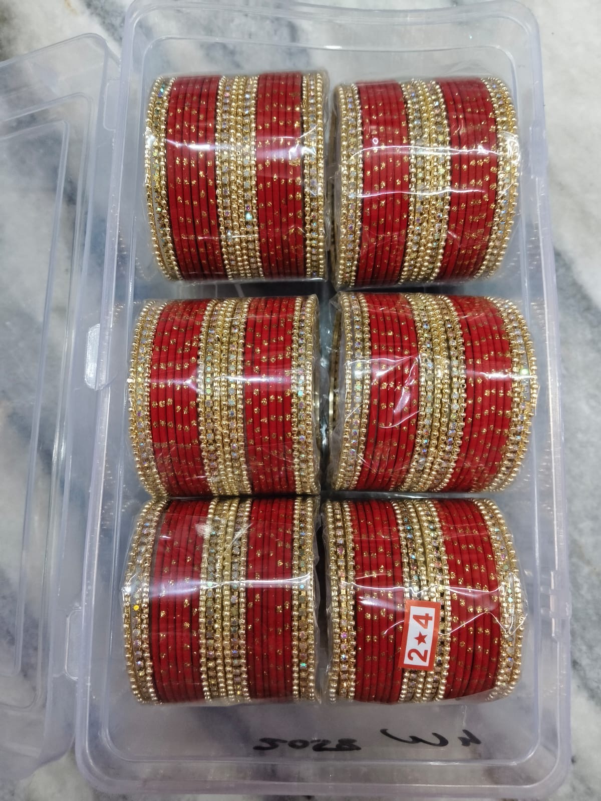 Premium karwachauth metal churi (pack of 6 sets)