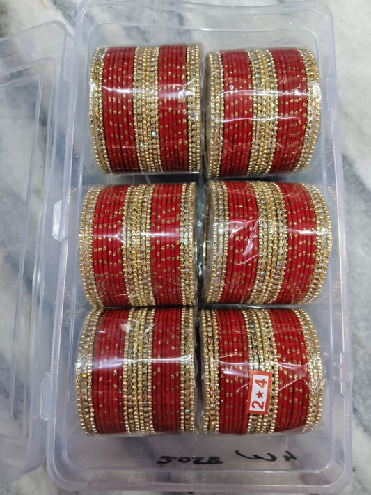 Premium karwachauth metal churi (pack of 6 sets)