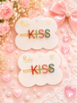 Kiss Rhinestone Hair Pin for Girls & Women – Cute Korean Style Hair Clip(pack of 12)