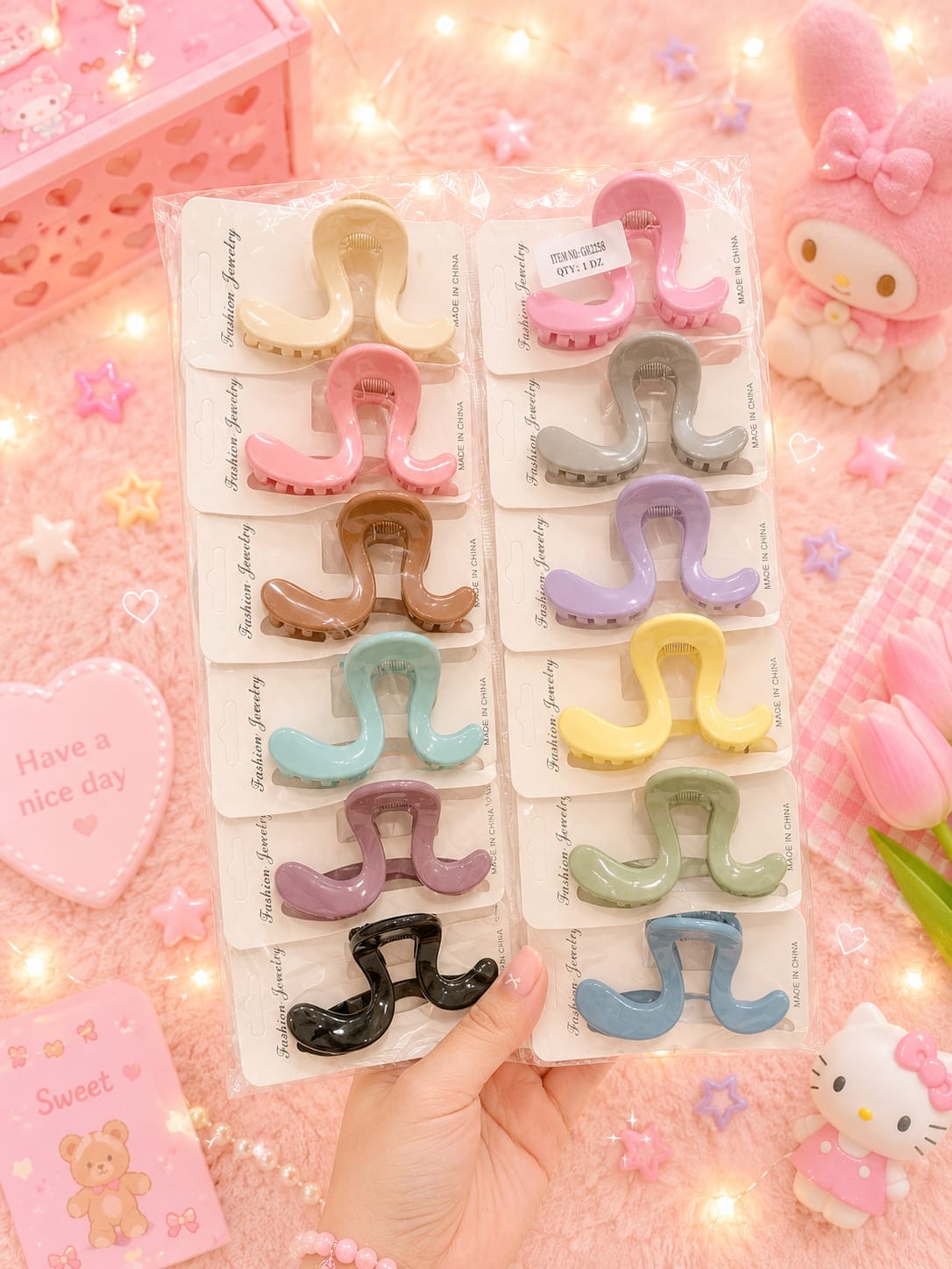 Korean hair claw clip(pack of 12)