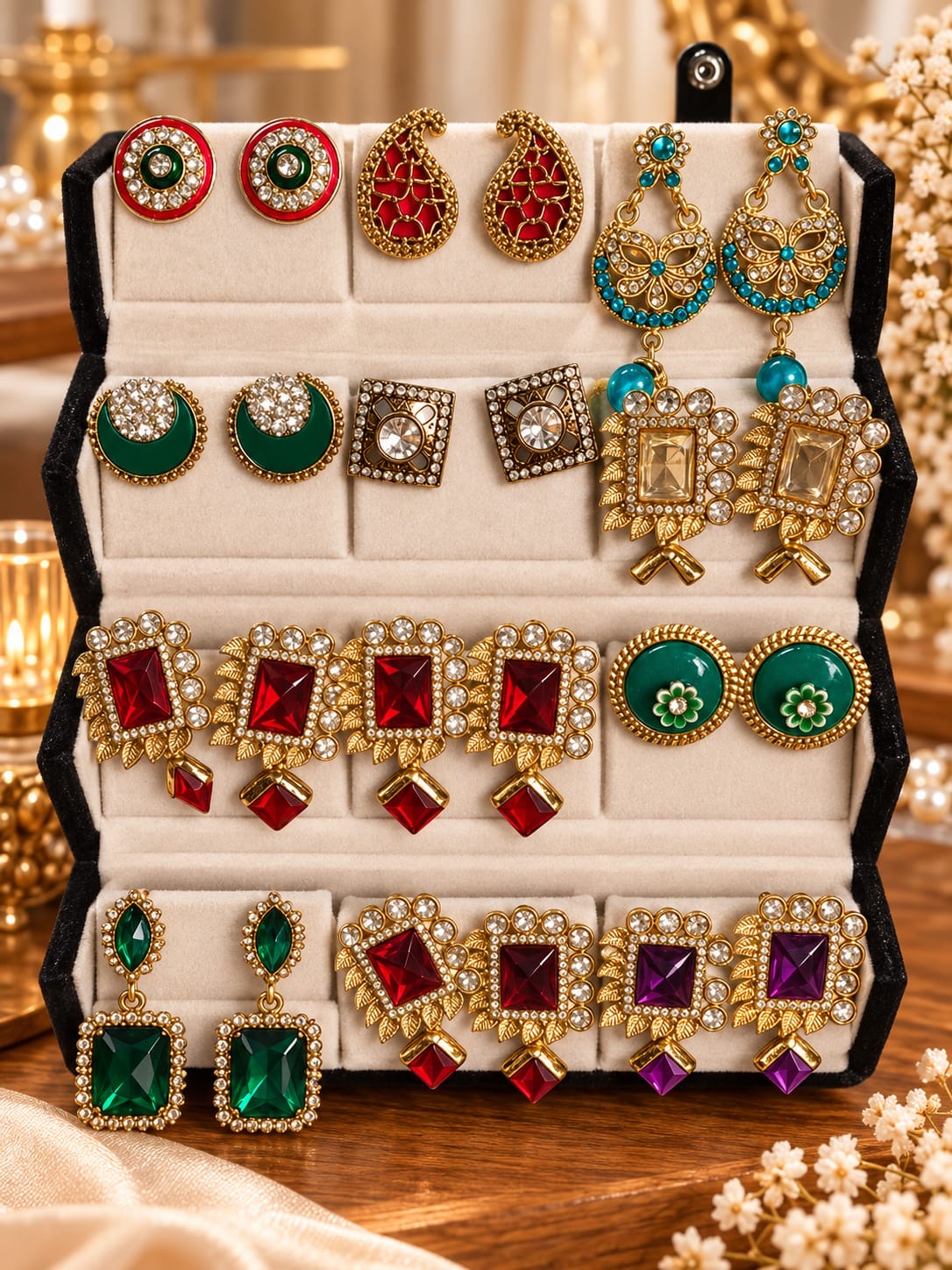 Most viral product earrings combo box (pack of 12 )
