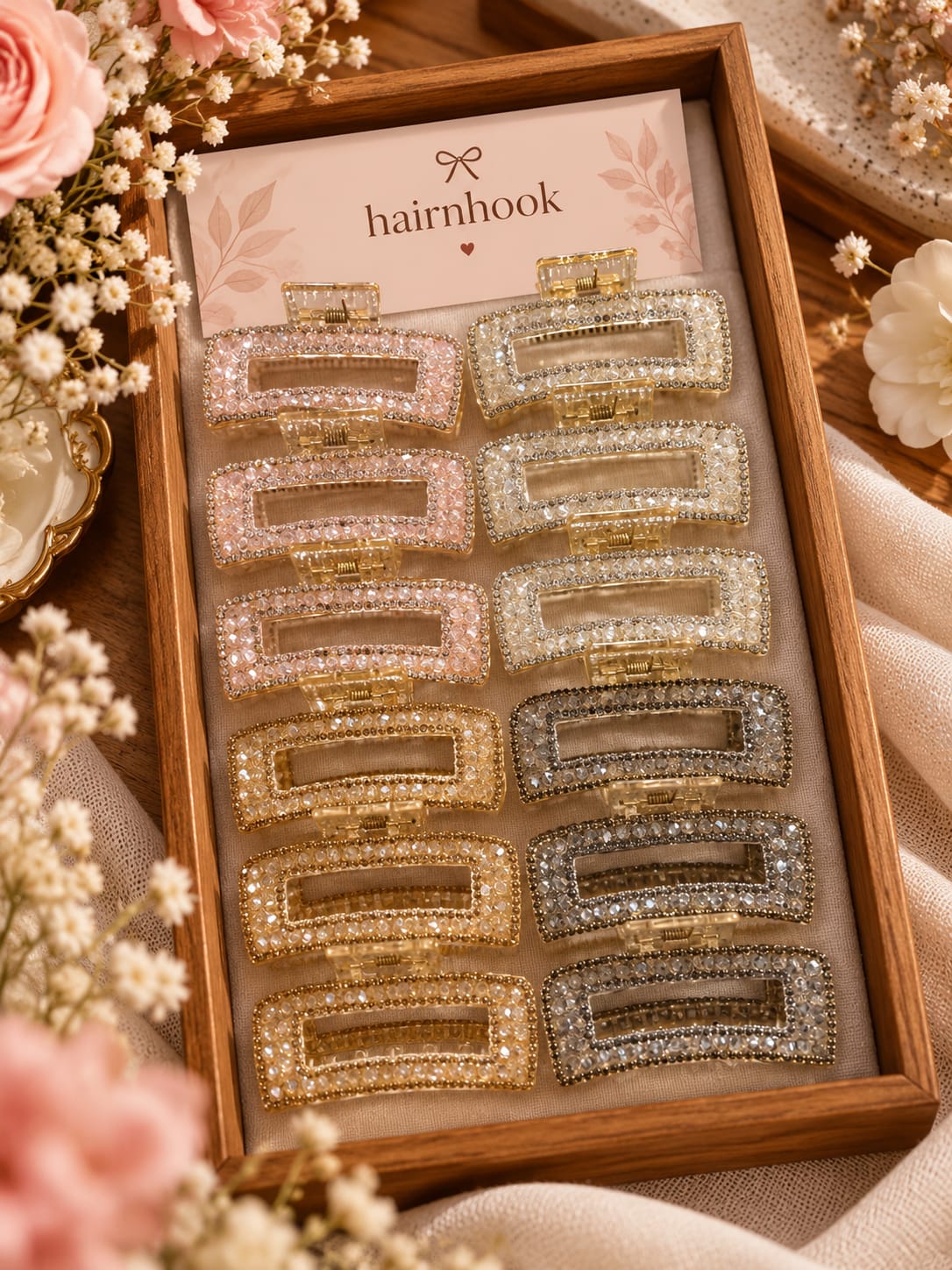 Party wear crystal clutcher (pack of 12)