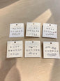 Roslynd Silver Stud Earrings Set ( pack of 12 cards)