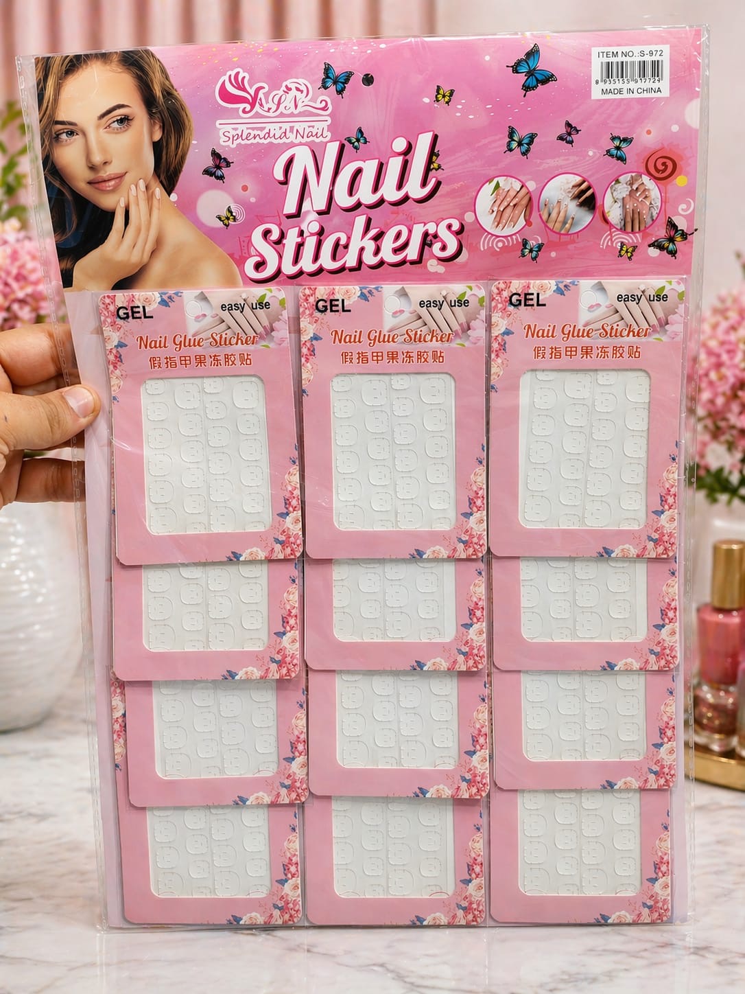 Nail Glue Sticker Tabs Set(pack of one card)