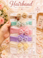 Baby Girl Soft Bow Hairband Set – Pastel Stretch Headbands( pack of 12)