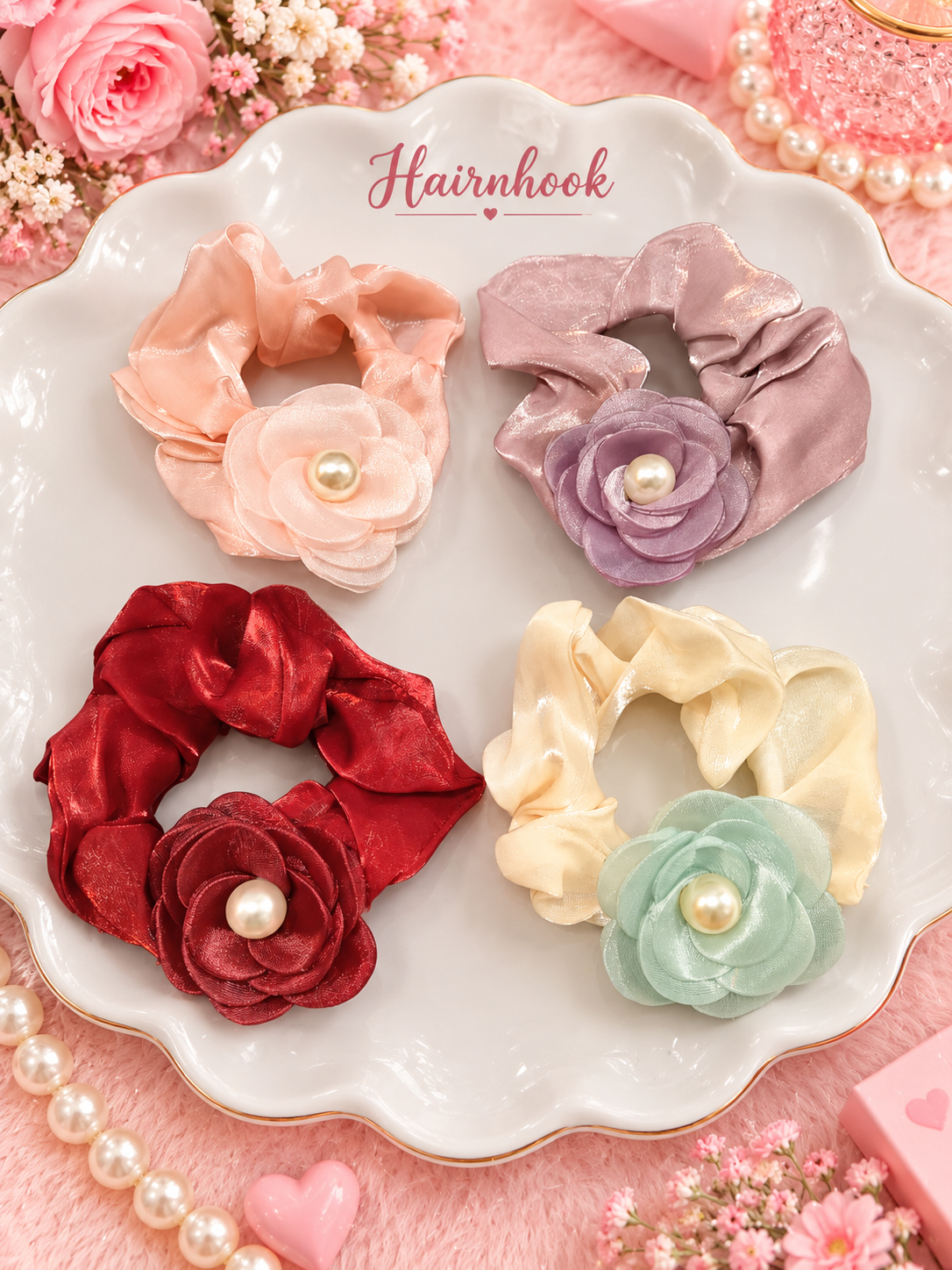 Korean premium scrunchie (pack of 12)