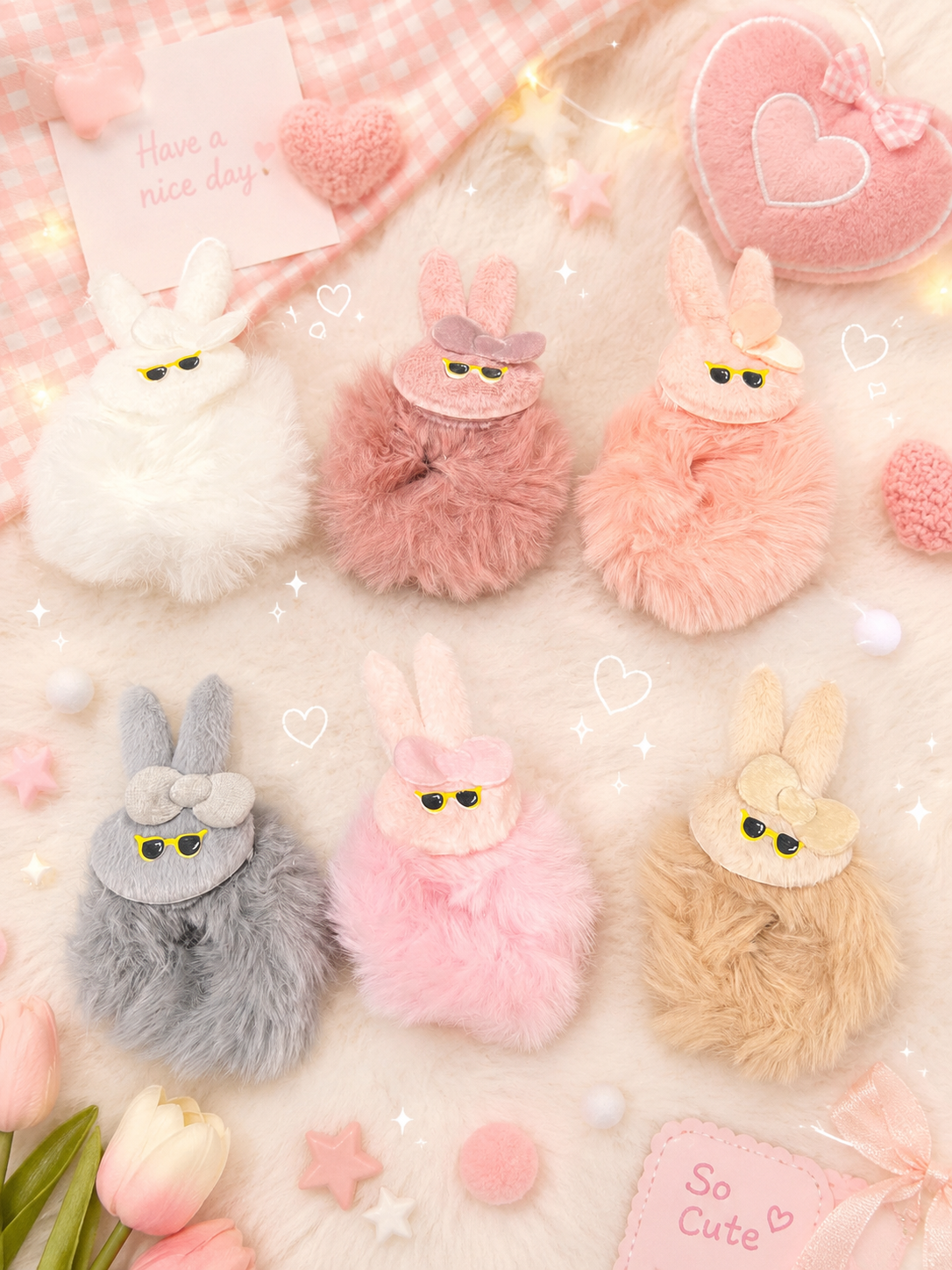 Korean scrunchies ❤️🌸🎀(pack of 12)
