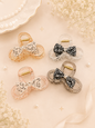 Elegant Transparent Bow Claw Clip Set – Korean Style Hair Accessories for Women & Girls (pack of 12)