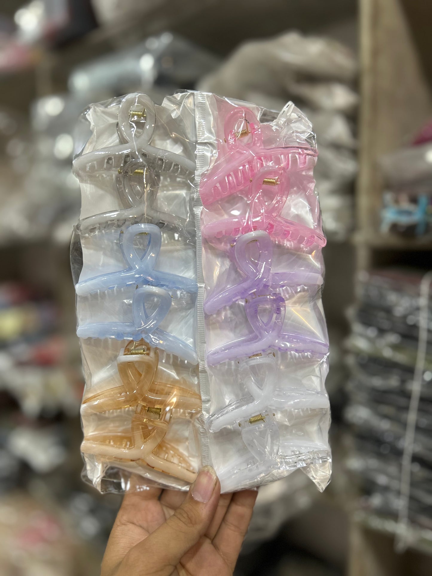 Korean premium hair claw clip (pack of 12)
