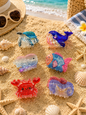 Kawaii Ocean Animal Hair Claw Clip Set – Cute Sea Life Mini Hair Clips for Women & Girls