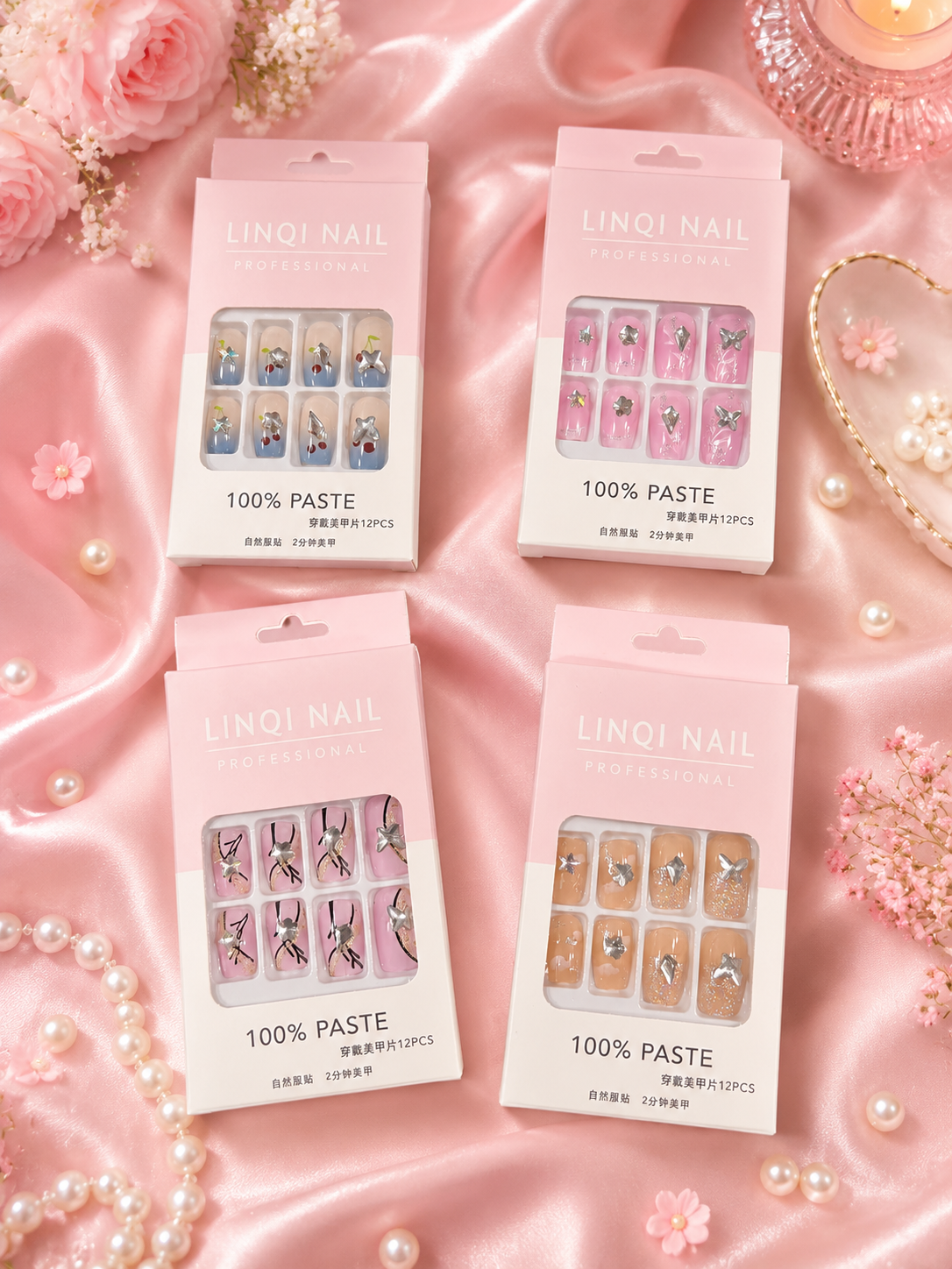 Korean premium quality nails ( pack of 12 sets)