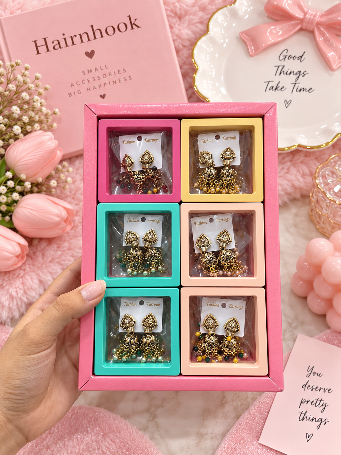 Indian style small jhumka box (pack of 12)