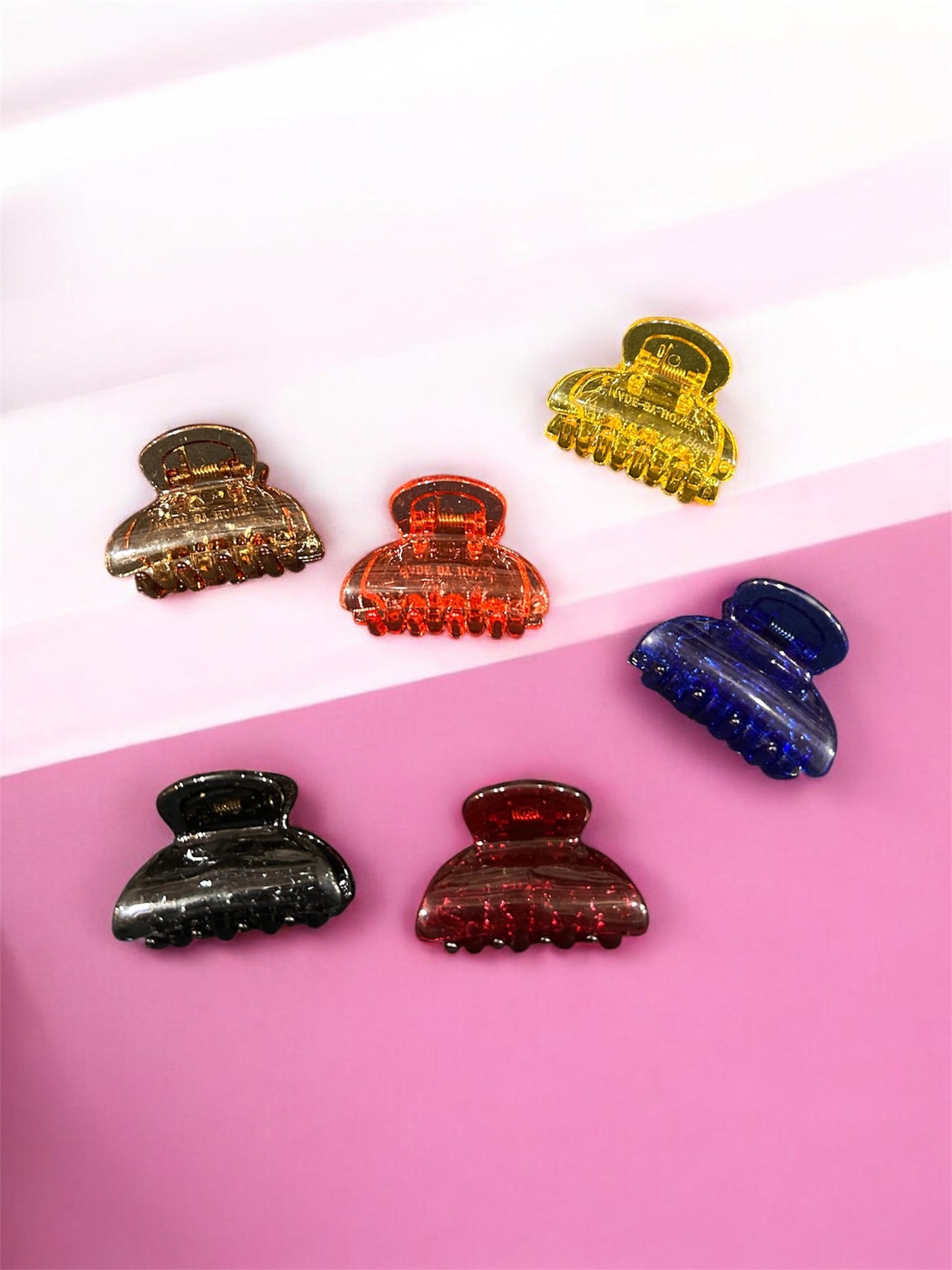 Korean Floral Mini Hair Claw Clips – Cute Printed Hair Accessories for Girls( pack of 12)