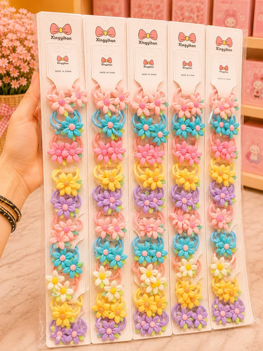 Korean cute hairrubber band for kids(pack of 10 pair in one strip)