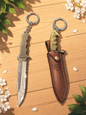 Mini Tactical Knife Keychain with Leather Sheath – Stylish Pocket Tool & Collectible
(Pack of 2)