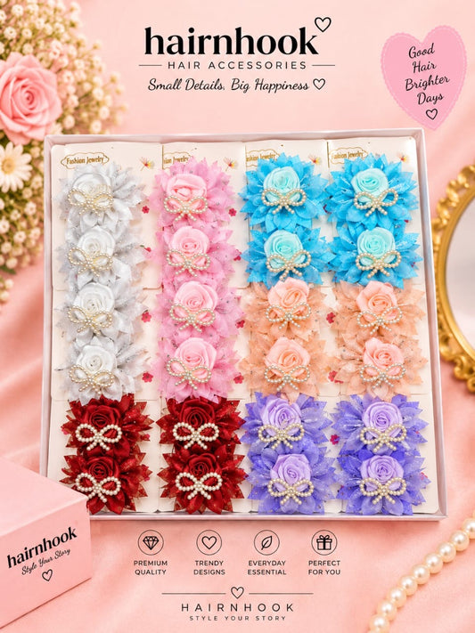 Korean hair pin for kids (pack of 12 sets)