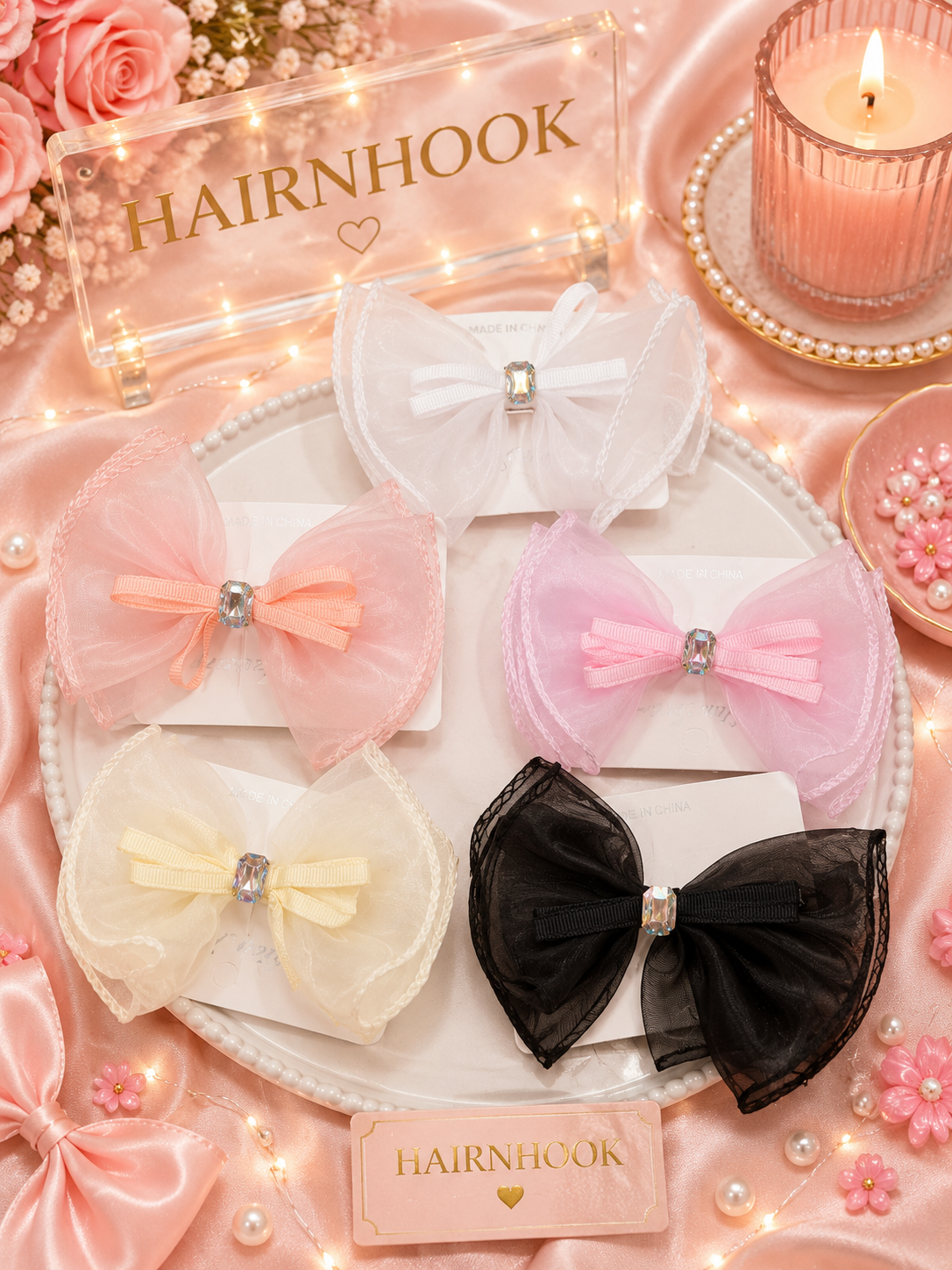 Premium Korean hair bow (pack of 12)