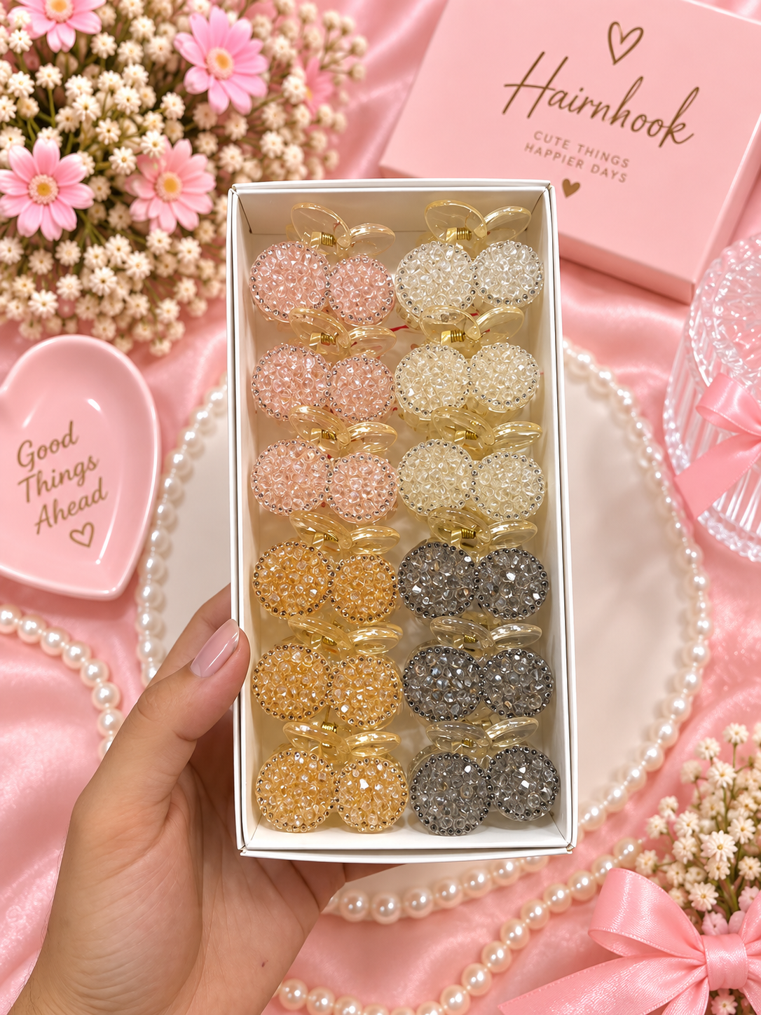 Korean crystal work clutcher for party ( pack of 12)