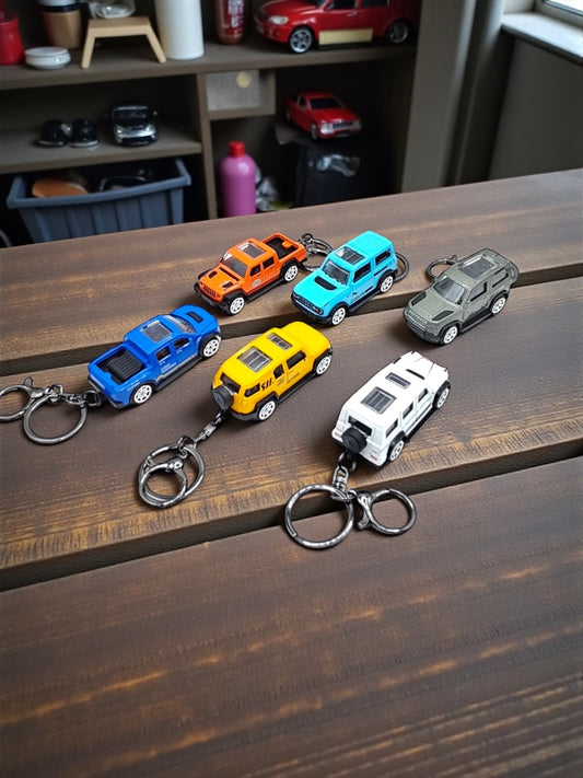 Mini SUV Car Keychain – 3D Off-Road Vehicle Key Ring( pack of 6)