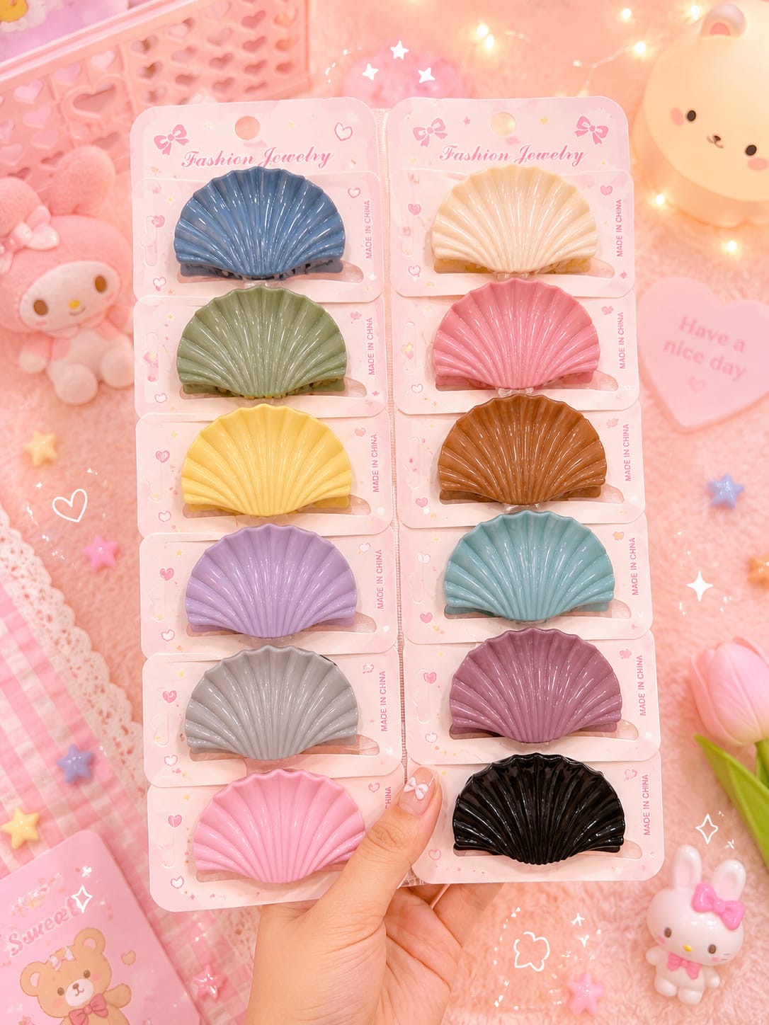 Korean hair claw clip(pack of 12)