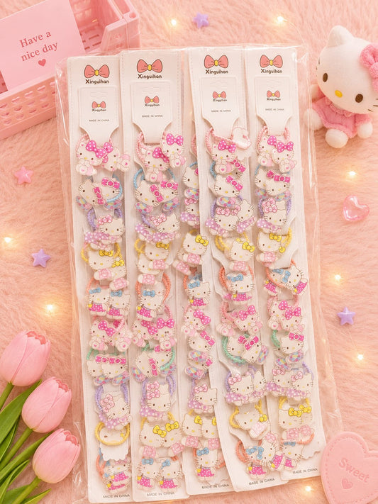 Korean cute hairrubber band for kids(pack of 10 pair in one strip) (