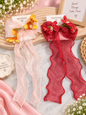 Korean hair accessories long tail bow  pin (pack of 12)