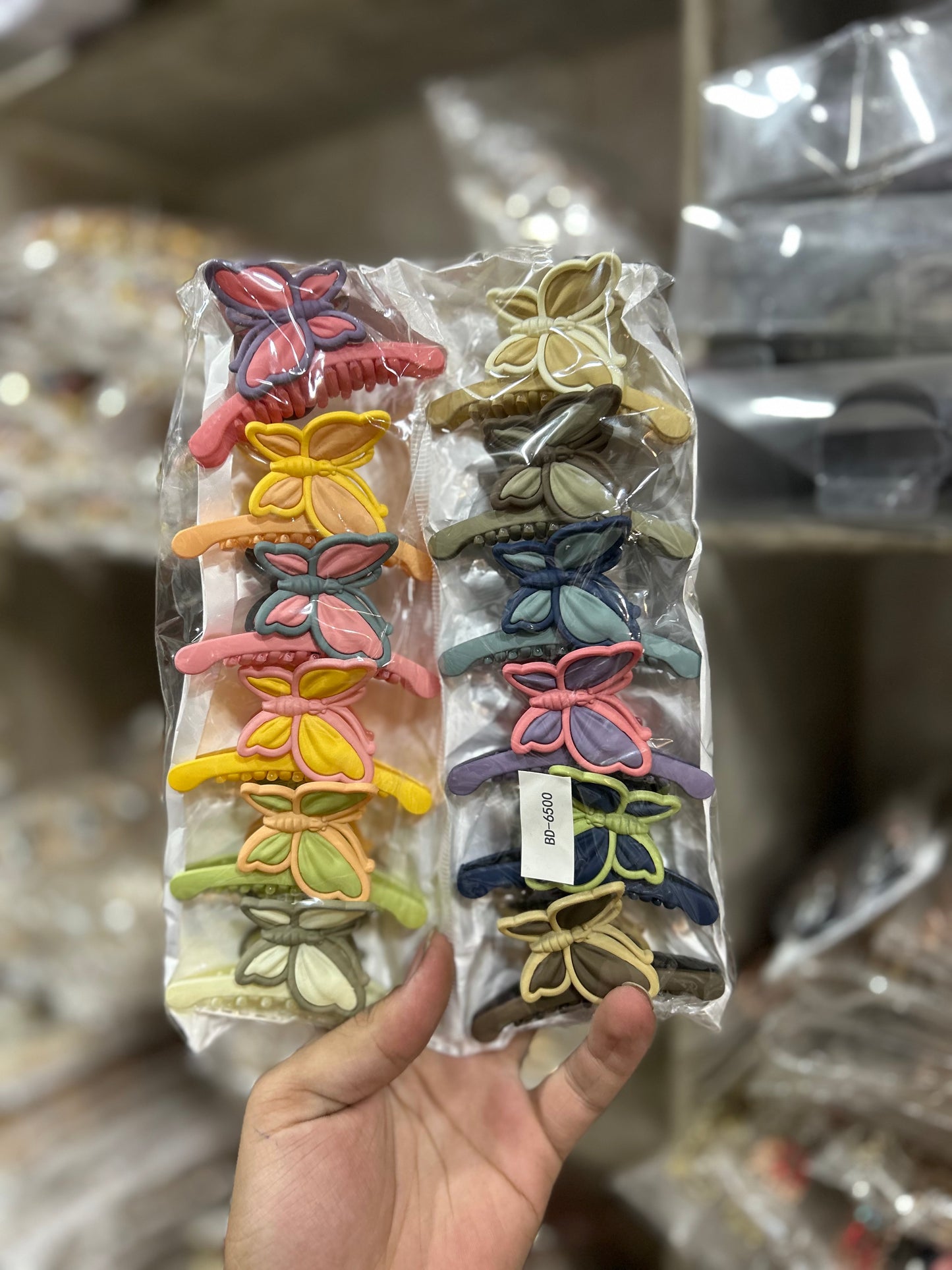 Korean Butterfly Hair Claw Clips Set – Matte Pastel Butterfly Hair Clutcher for Women & Girls(pack of 12)