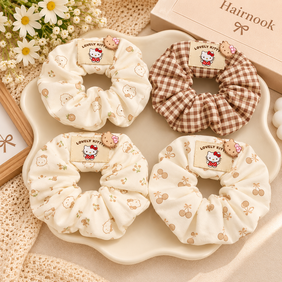 Korean special kitty version scrunchie (pack of 10)