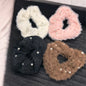 Korean Style Fabric Scrunchie Rubber Band for Daily Wear ( pack of 12 )