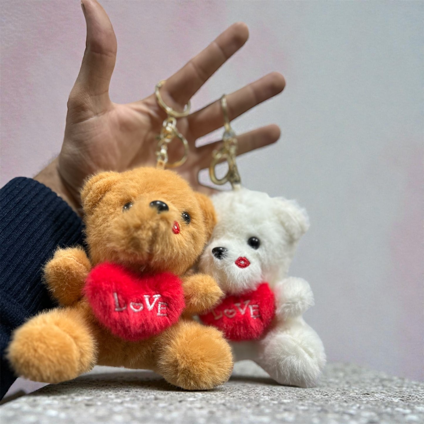 Cute Plush teddy bear Keychain( pack of 6)