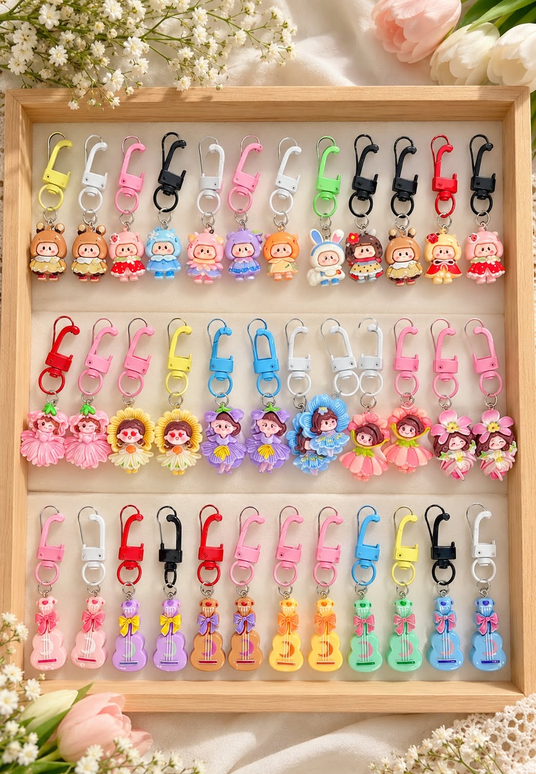 Korean mini bag charms (pack of 3 dozen )random design