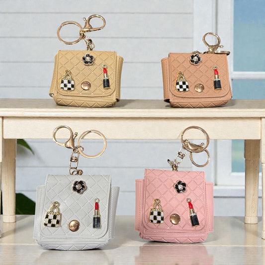 Luxury Mini Handbag Keychain Coin Purse | Cute Designer Bag Charm for Girls & Women
( pack of 6)