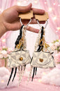 Premium Textured Mini Handbag Keychain with Rope Strap & Gold Charm( pack of 3)