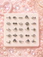 Korean Stainless Steel Heart & Infinity Ring Collection –  Fashion Rings for Women (pack of 24)