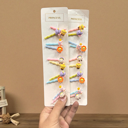 Princess Cartoon Hair Clips Set for Kids | Cute Character Snap Clips (pack of 20