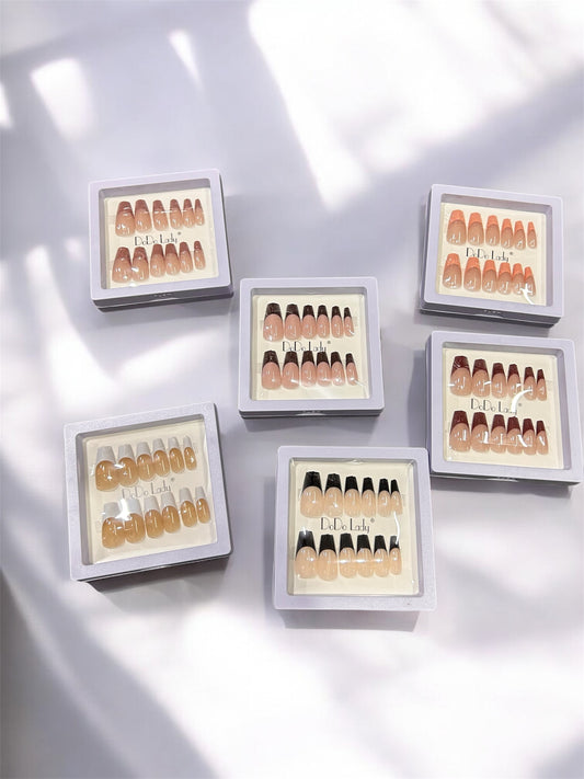 DoDo Lady French Tip Press-On Nails(pack of 12 sets)