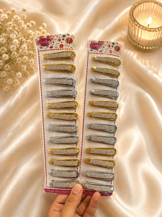 Korean hair Tik Tak pin for woman and girls (pack of 4 card)