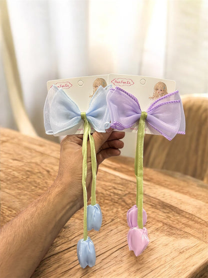 Cute Korean Style Tulip Hair Accessories(pack of 12)