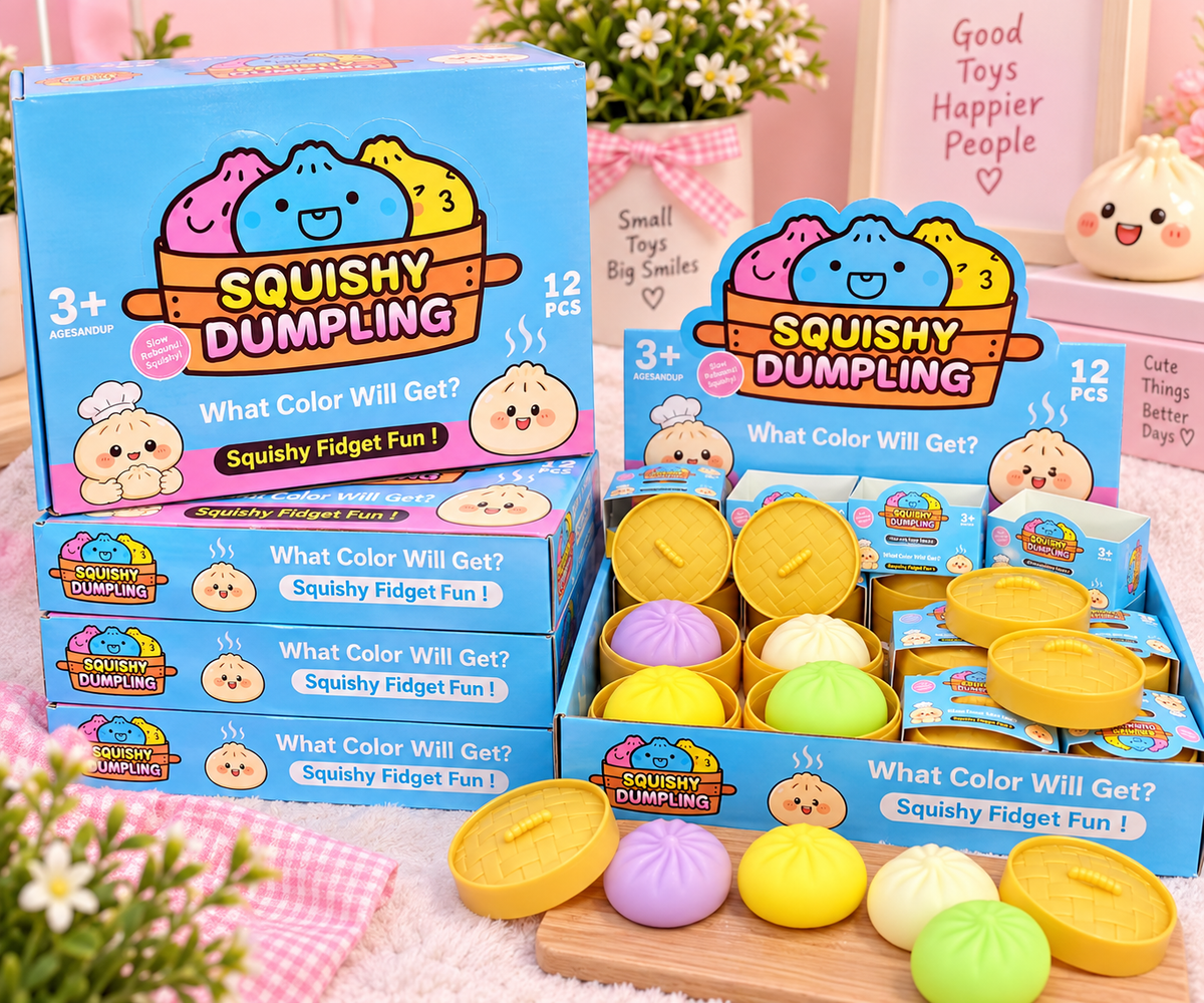 Squishy Dumpling Fidget Toy | Slow Rebound Kawaii Squishy Stress Ball big size (pack of 12)