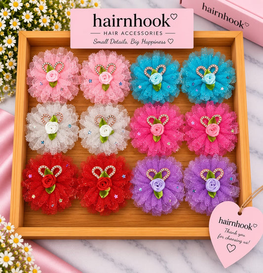 Korean hair pin for kids (pack of 12 sets)