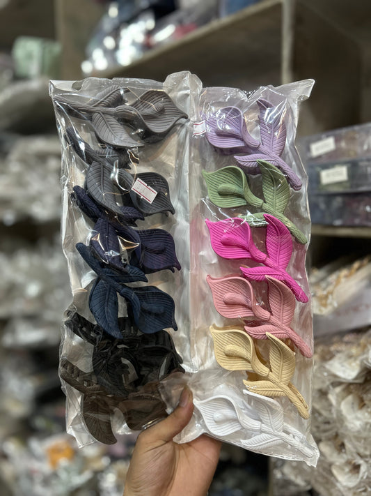 Korean premium hair claw clip (pack of 12)