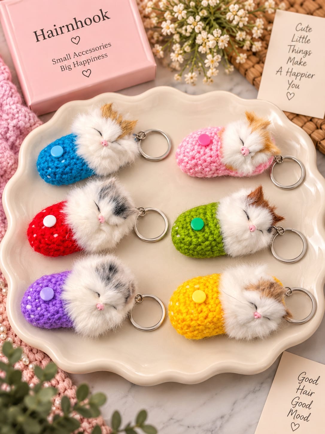 Cute Cat with musical Keychain — Meow Meow! 🐾( pack of 12)